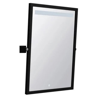 Spejl med LED-belysning Handicapvenlig <strong>Help</strong>  Sort Mat 40x60 cm