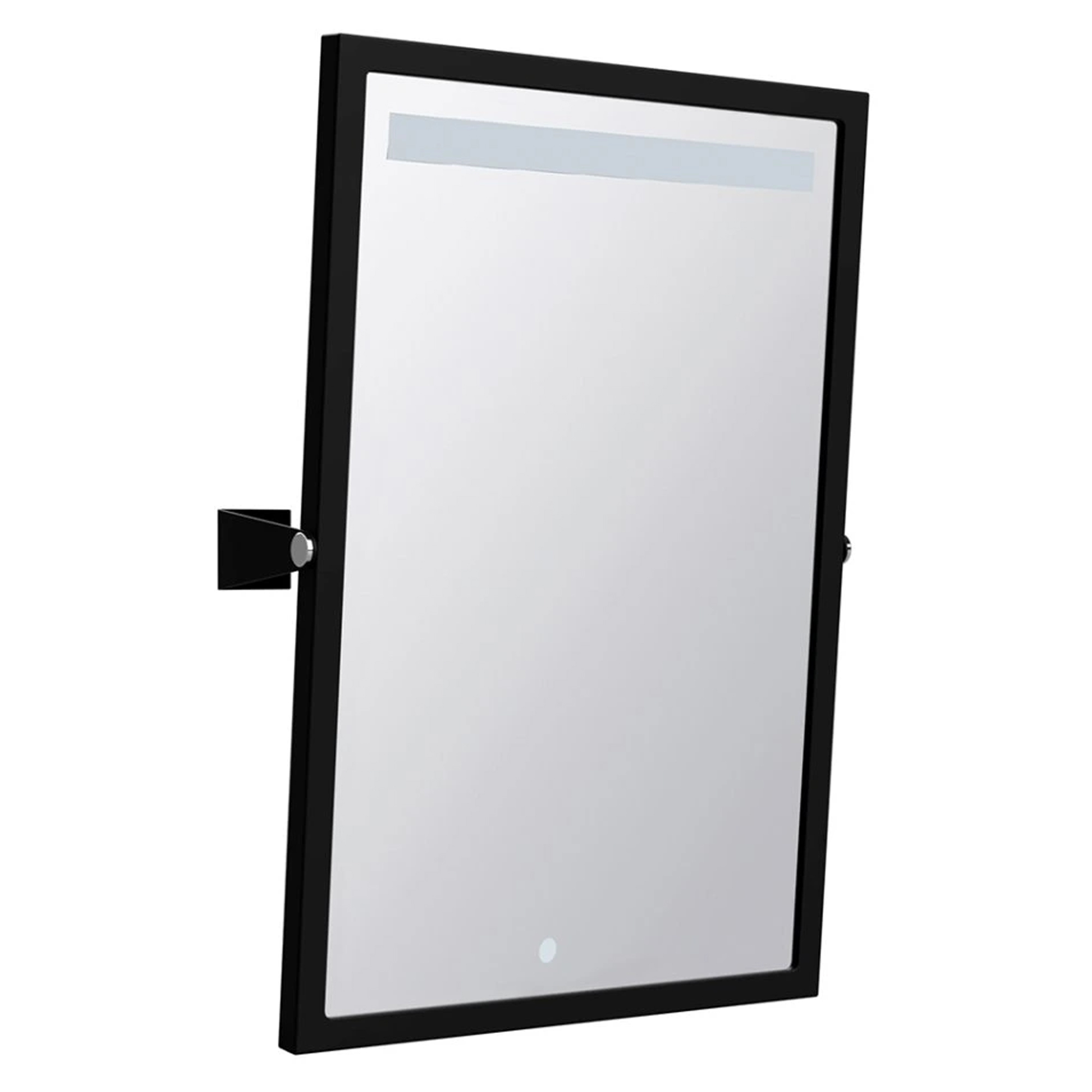 Spejl med LED-belysning Handicapvenlig Help Sort Mat 40x60 cm