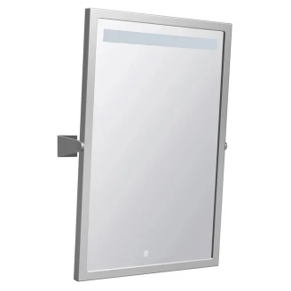 Spejl med LED-belysning Handicapvenlig <strong>Help</strong>  Krom Mat 40x60 cm