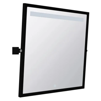 Spejl med LED-belysning Handicapvenlig <strong>Help</strong>  Sort Mat 60x60 cm
