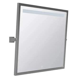 Spejl med LED-belysning Handicapvenlig <strong>Help</strong>  Krom Mat 60x60 cm