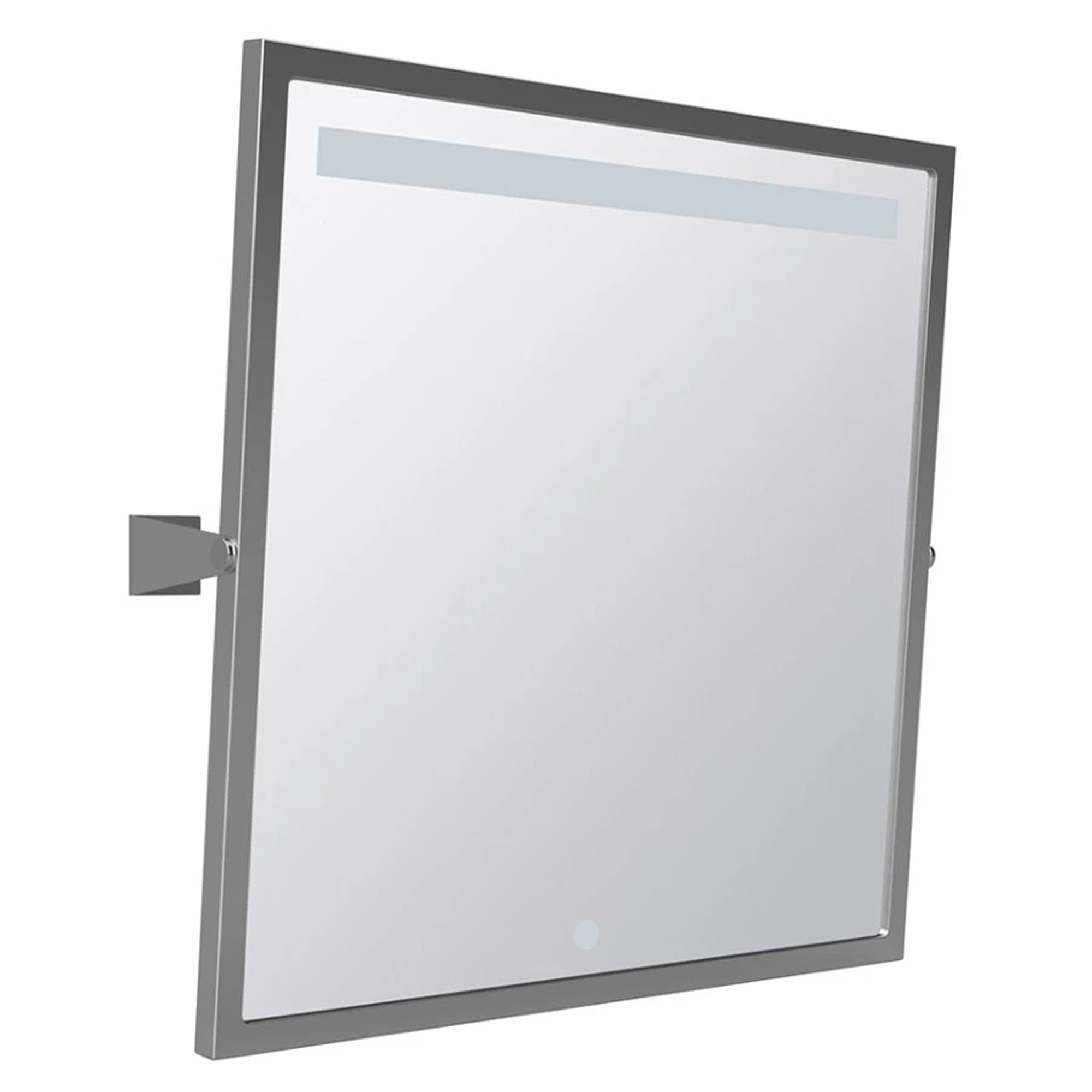 Spejl med LED-belysning Handicapvenlig Help Krom Mat 60x60 cm