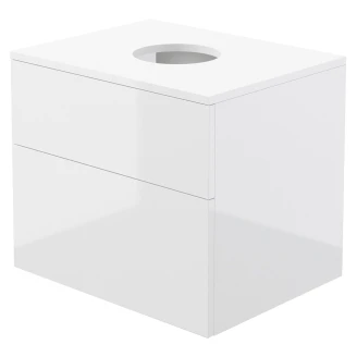 Håndvaskskab Prizma Hvid Blank 60 cm med Bordplade