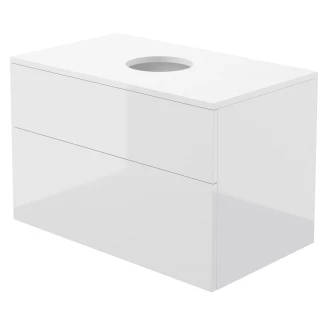 Håndvaskskab Prizma Hvid Blank 80 cm med Bordplade