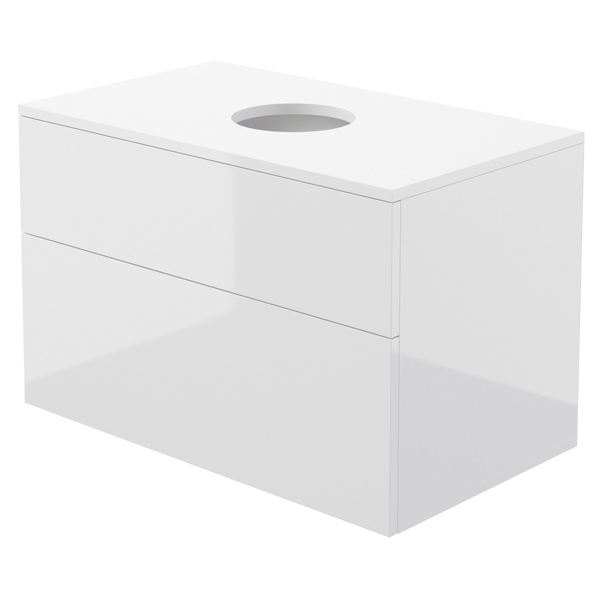Håndvaskskab Prizma Hvid Blank 80 cm med Bordplade