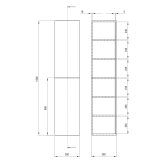 Højskab Prizma Beige Mat