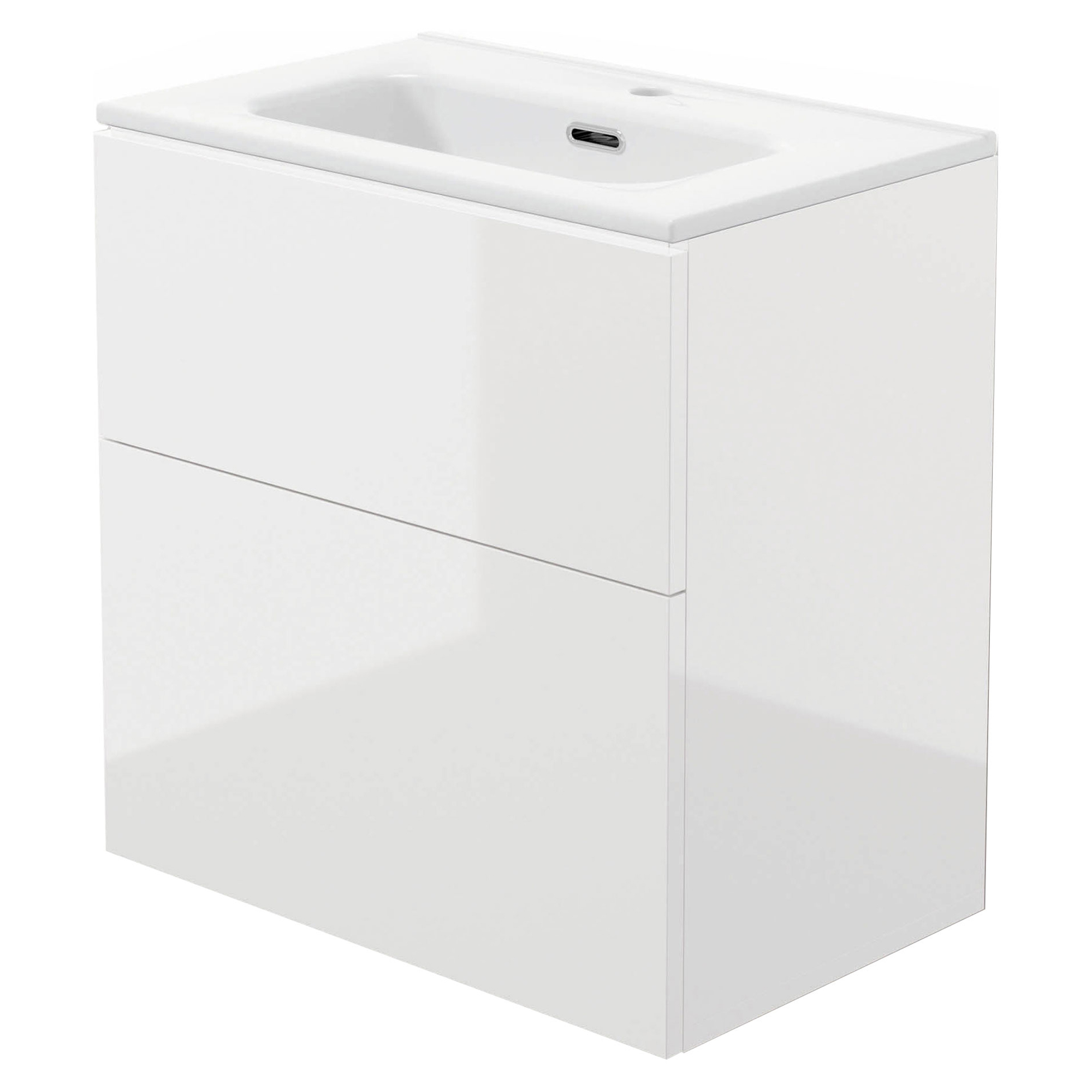 Håndvaskskab Prizma Hvid Blank 60 cm med Vask Hvid Blank