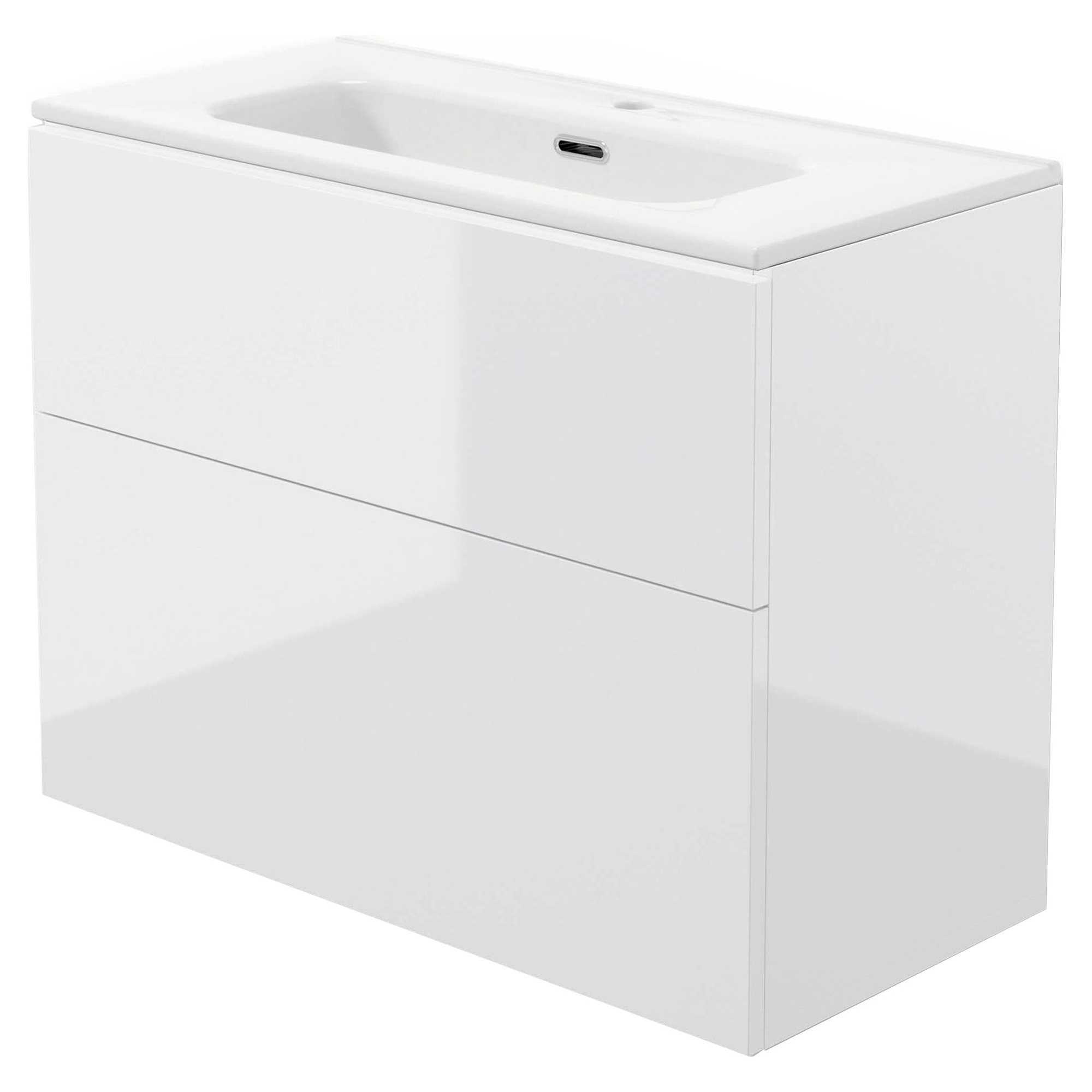 Håndvaskskab Prizma Hvid Blank 80 cm med Vask Hvid Blank