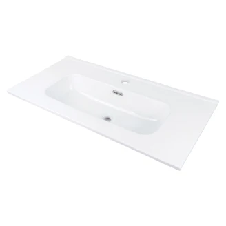 Underskab Prizma Beige Mat 80 cm med Vask Hvid Blank