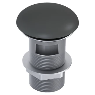 Bundventil Click-Clack <strong>Plug</strong>  Antracit Mat til Håndvask med Overløbsafløb