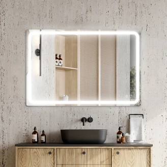 Spejl <strong>Elow</strong>  med LED-belysning 120x80 cm