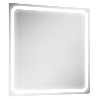 Spejl <strong>Elow</strong>  med LED-belysning 80x80 cm