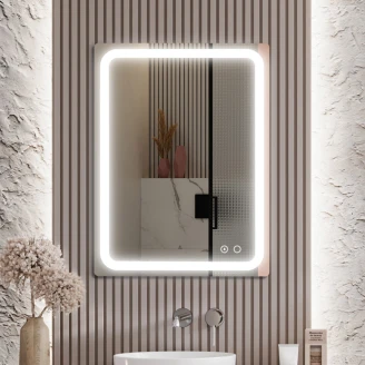 Spejl <strong>Elow</strong>  med LED-belysning 60x80 cm