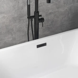 Badekarsafløb og Overløb <strong>Kensington</strong> , Click-Clack, Sort Mat