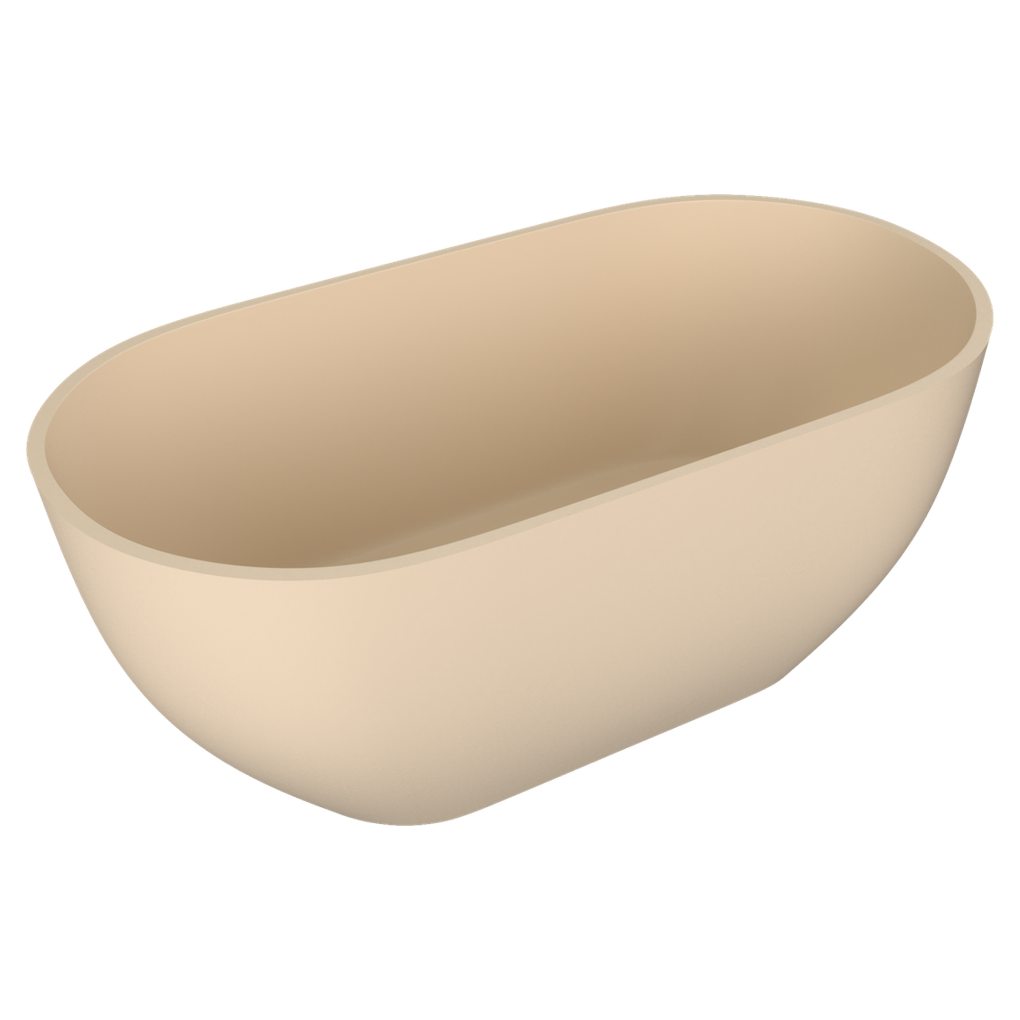 Støbt Marmor Badekar Marcelle Beige Mat 150x75 cm