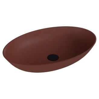 Støbt Marmor Håndvask <strong>Marcelle</strong>  Brun Mat 60x40 cm