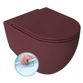 Væghængt Toilet <strong>Calma</strong>  Bordeaux Mat