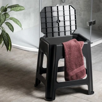 Badeværelsesskammel <strong>Plint</strong>  Sort Mat