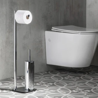 Toiletrulleholder & Børste <strong>Vanta</strong>  Krom Blank