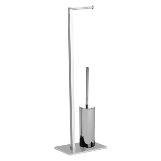 Toiletrulleholder & Børste <strong>Wixo</strong>  Krom Blank