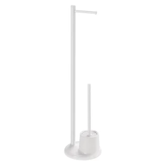 Toiletrulleholder & Børste <strong>Wixo</strong>  Hvid Mat