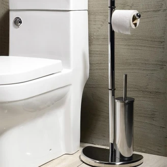 Toiletrulleholder & Børste <strong>Tano</strong>  Krom Blank