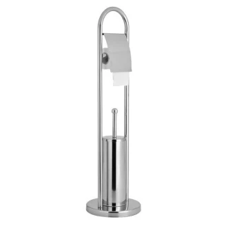Toiletrulleholder & Børste <strong>Aluma</strong>  Krom Blank
