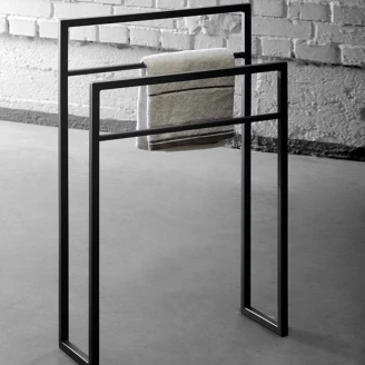 Fritstående Håndklædeholder <strong>Soppio</strong>  Sort Mat 55x79 cm