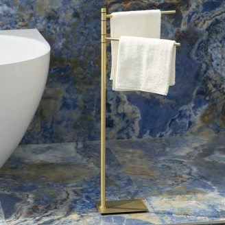 Fritstående Håndklædeholder <strong>Loa</strong>  Guld Mat
