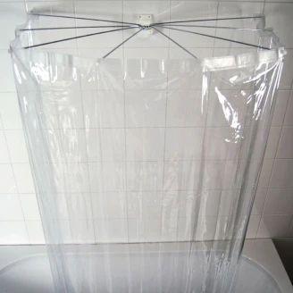 Foldbart Bruseforhæng Umbrella Transparent 100x70 cm