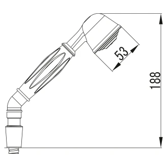 Håndbruser Eldridge Krom Blank