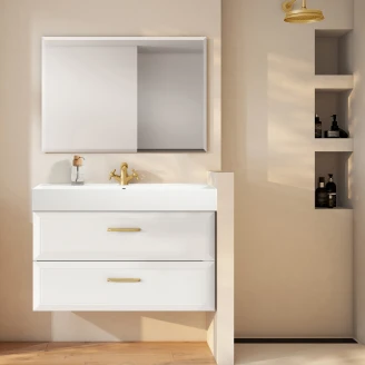 Håndvaskskab Gold <strong>Tandem</strong>  Hvid Mat 100 cm med Butler Vask Hvid Blank
