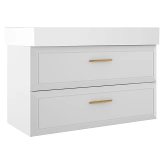 Håndvaskskab Gold <strong>Tandem</strong>  Hvid Mat 100 cm med Butler Vask Hvid Blank