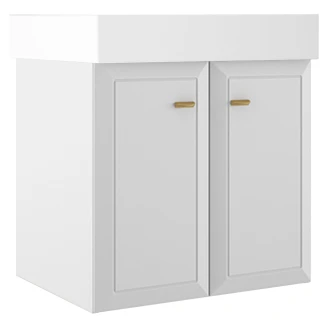 Håndvaskskab Gold <strong>Tandem</strong>  Hvid Mat 60 cm med To Døre & Butler Vask Hvid Blank
