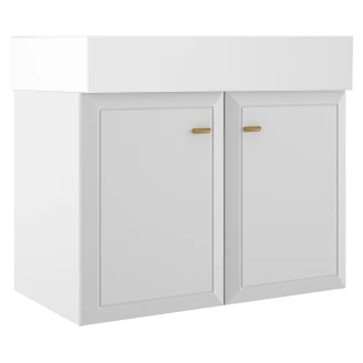 Håndvaskskab Gold <strong>Tandem</strong>  Hvid Mat 80 cm med To Døre & Butler Vask Hvid Blank