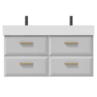 Dobbelt Håndvaskskab Gold <strong>Tandem</strong>  Hvid 120 cm med Butler Vask Hvid