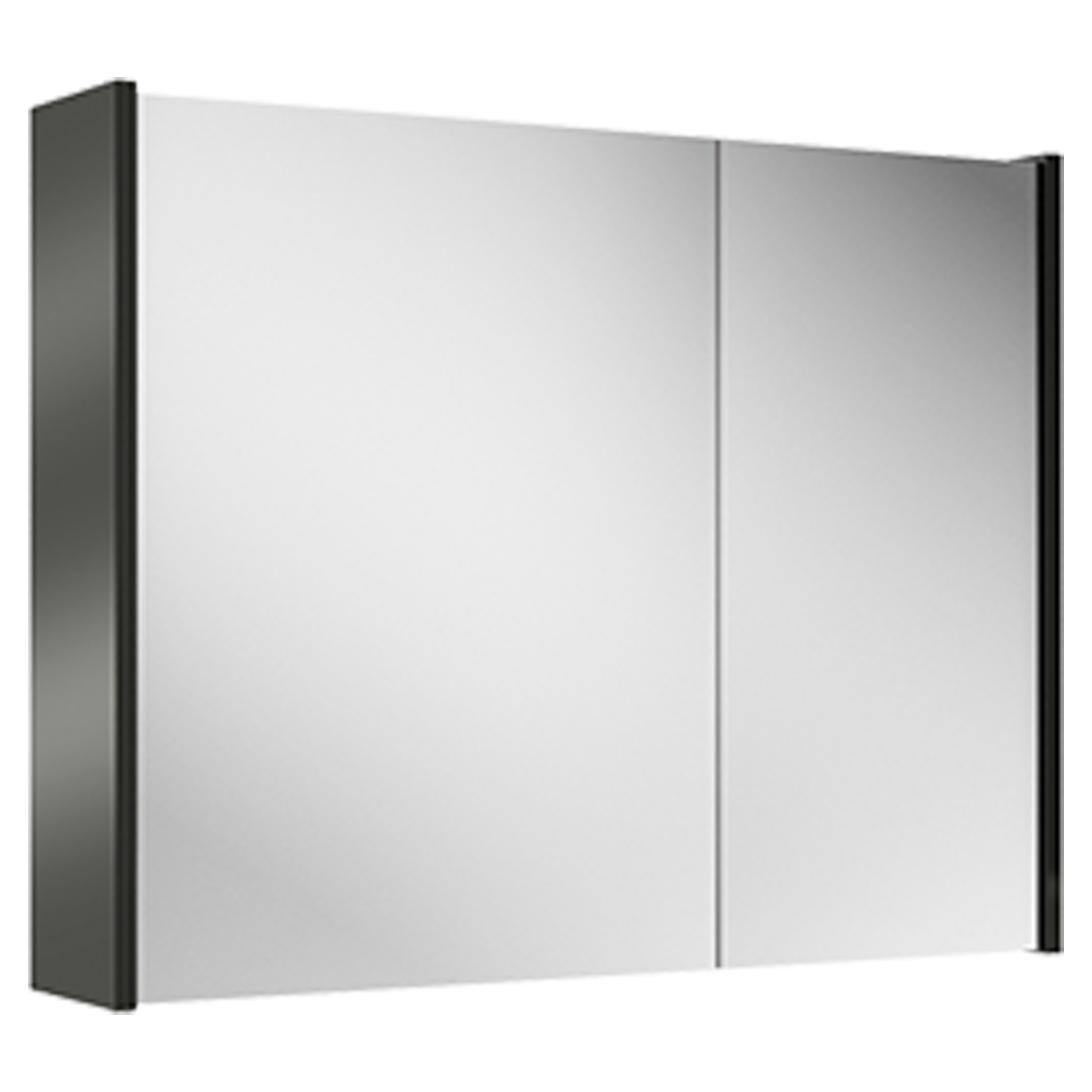 Spejlskab Lumin Sort Blank 80 cm