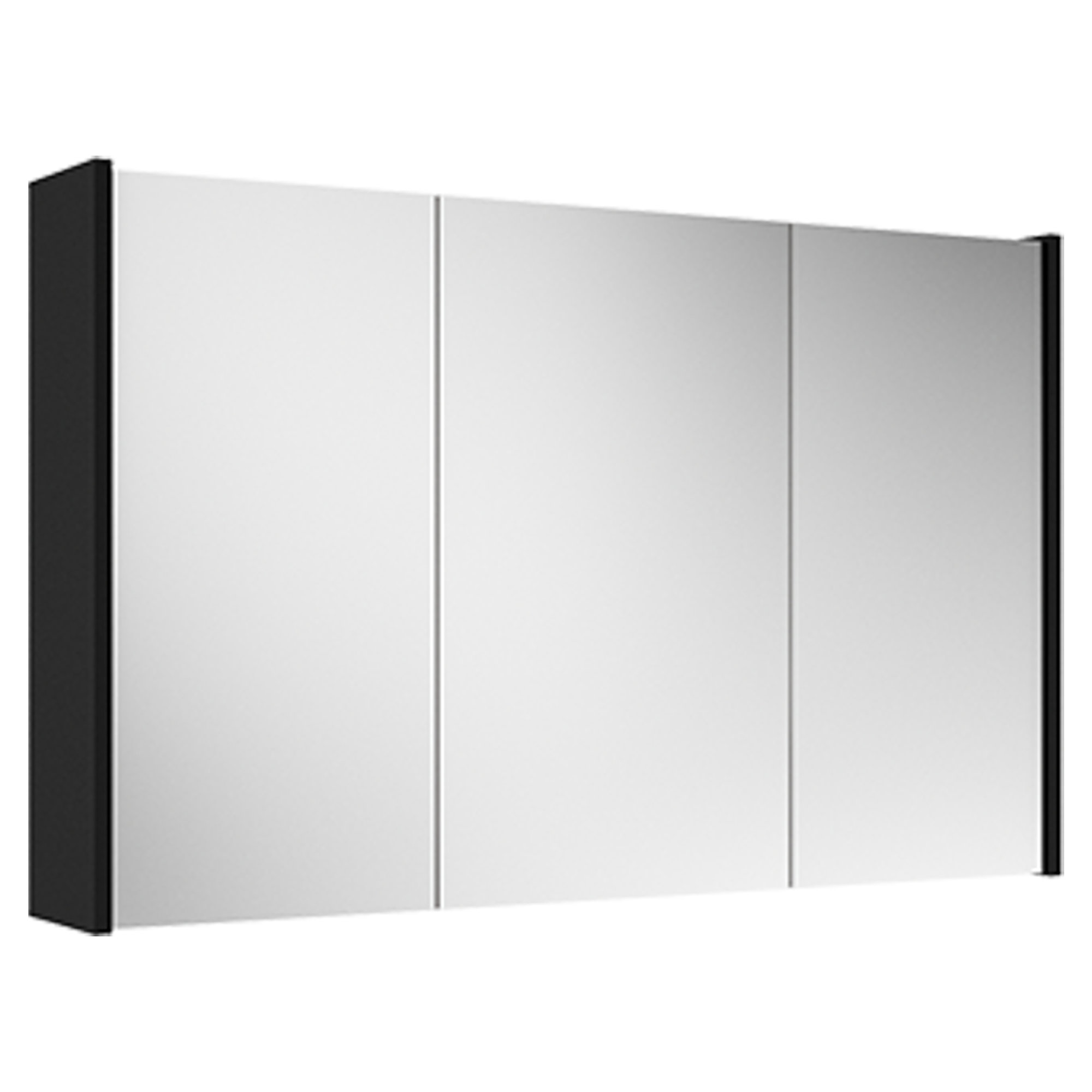 Spejlskab Lumin Sort Mat 100 cm