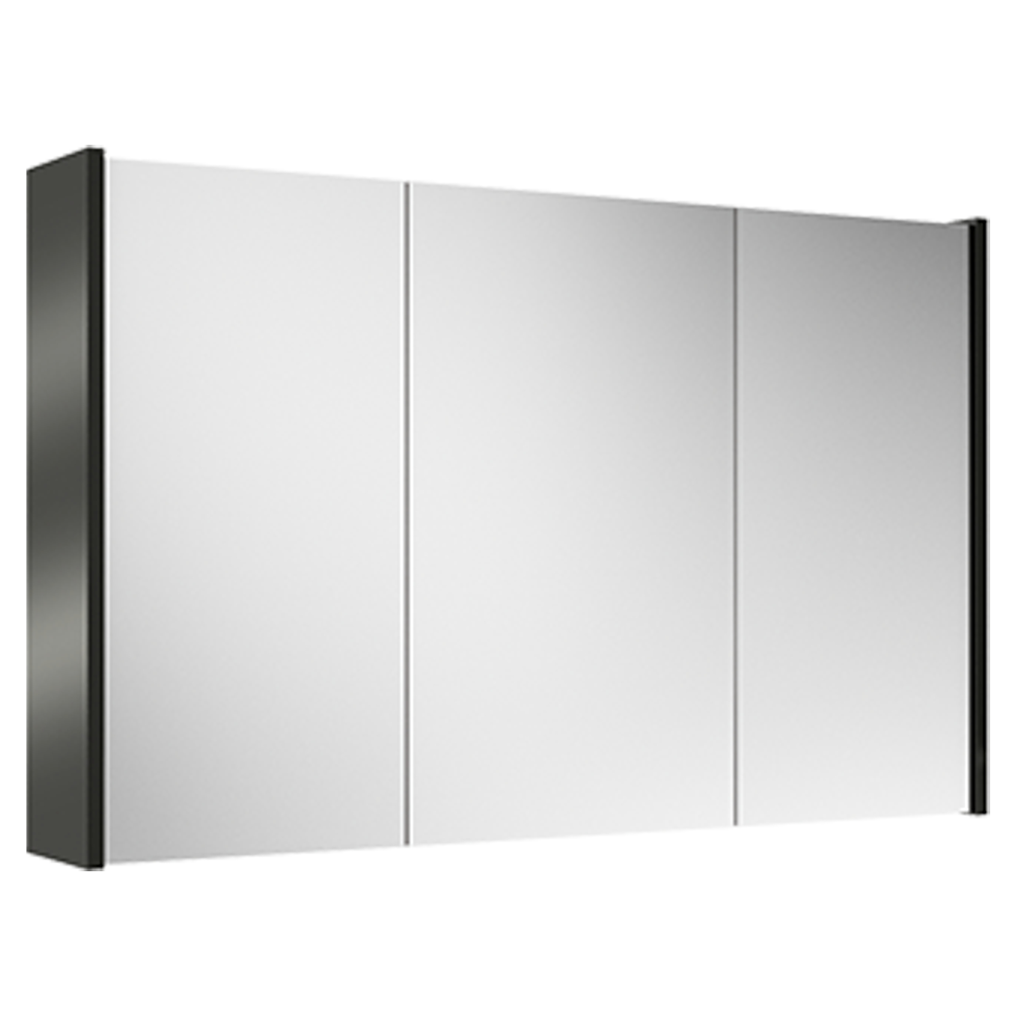 Spejlskab Lumin Sort Blank 100 cm
