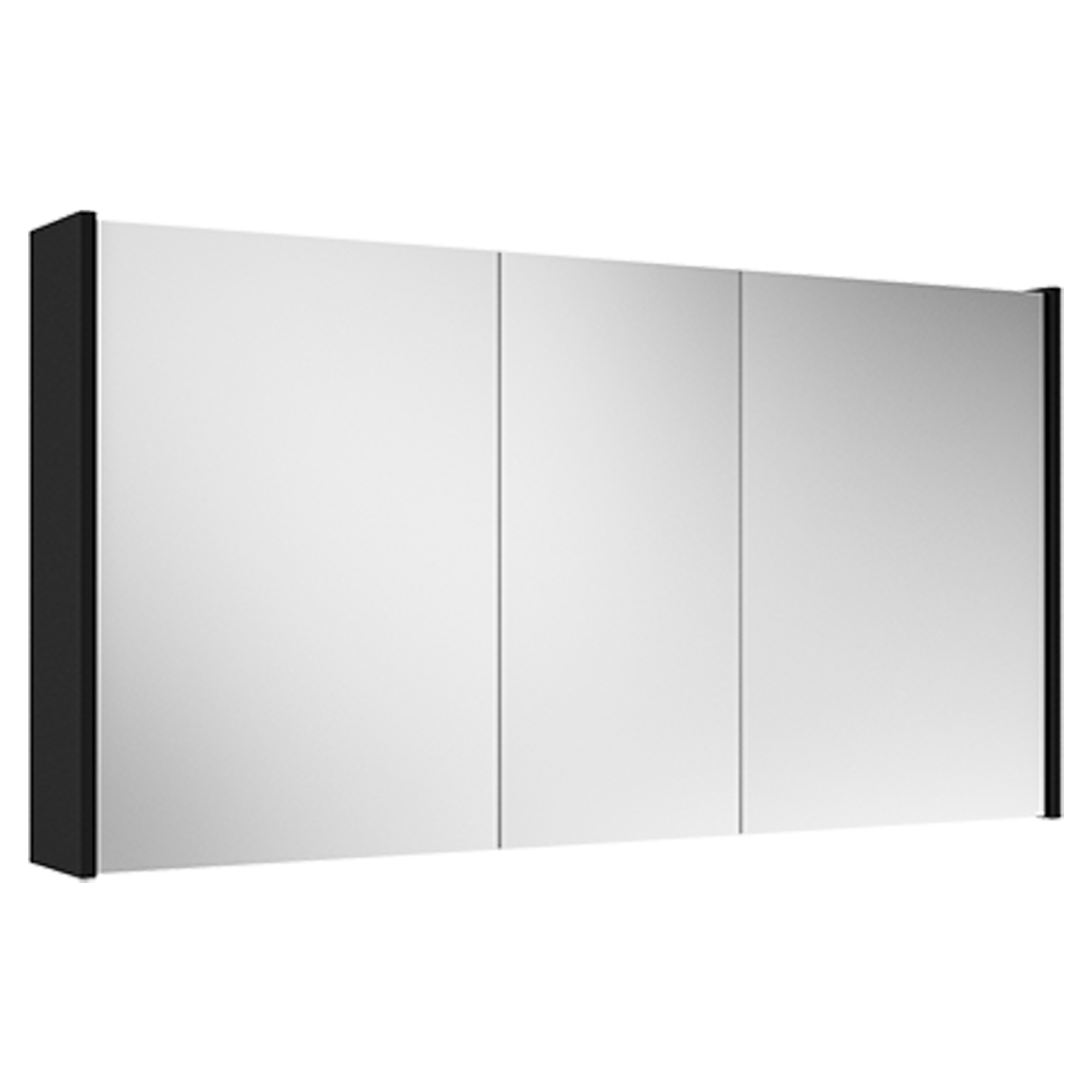 Spejlskab Lumin Sort Mat 120 cm