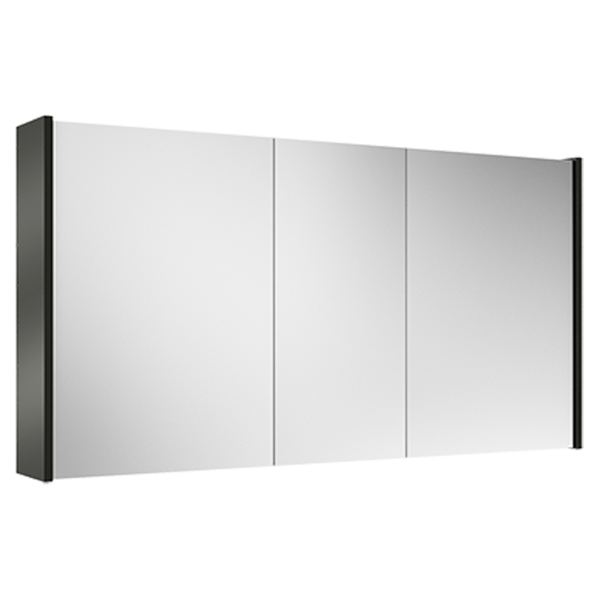 Spejlskab Lumin Sort Blank 120 cm