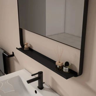 Spejl Lecce 80x80 cm Sort Mat