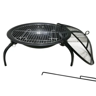 Cachfires Ildskål med Gitter og Net Sort Mat