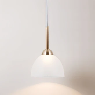 Hængende Lampa <strong>Olivara</strong>  Uno Guld, Hvid Blank