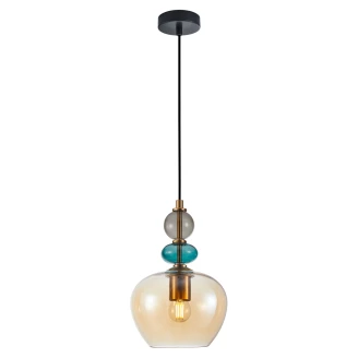 Hængende Lampa <strong>Farnel</strong>  L Guld Blank