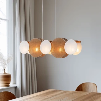 Hængende Lampe <strong>Himmel</strong>  Penta Hvid, Beige Matt