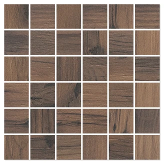 Træklinker Mosaik <strong>Redwood</strong>  Brun Mat 30x30 (5x5) cm