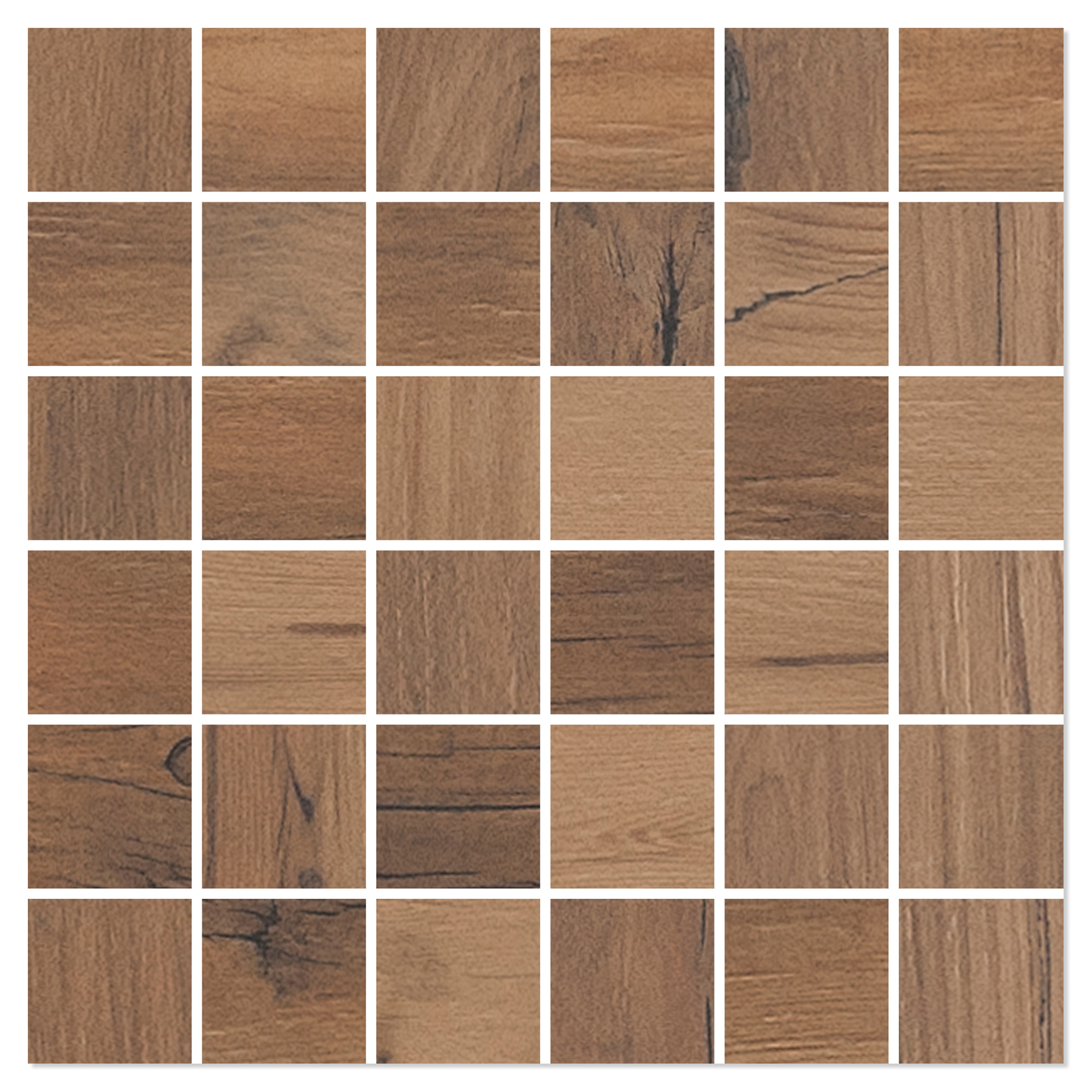 Træklinker Mosaik Redwood Bronze Mat 30x30 (5x5) cm