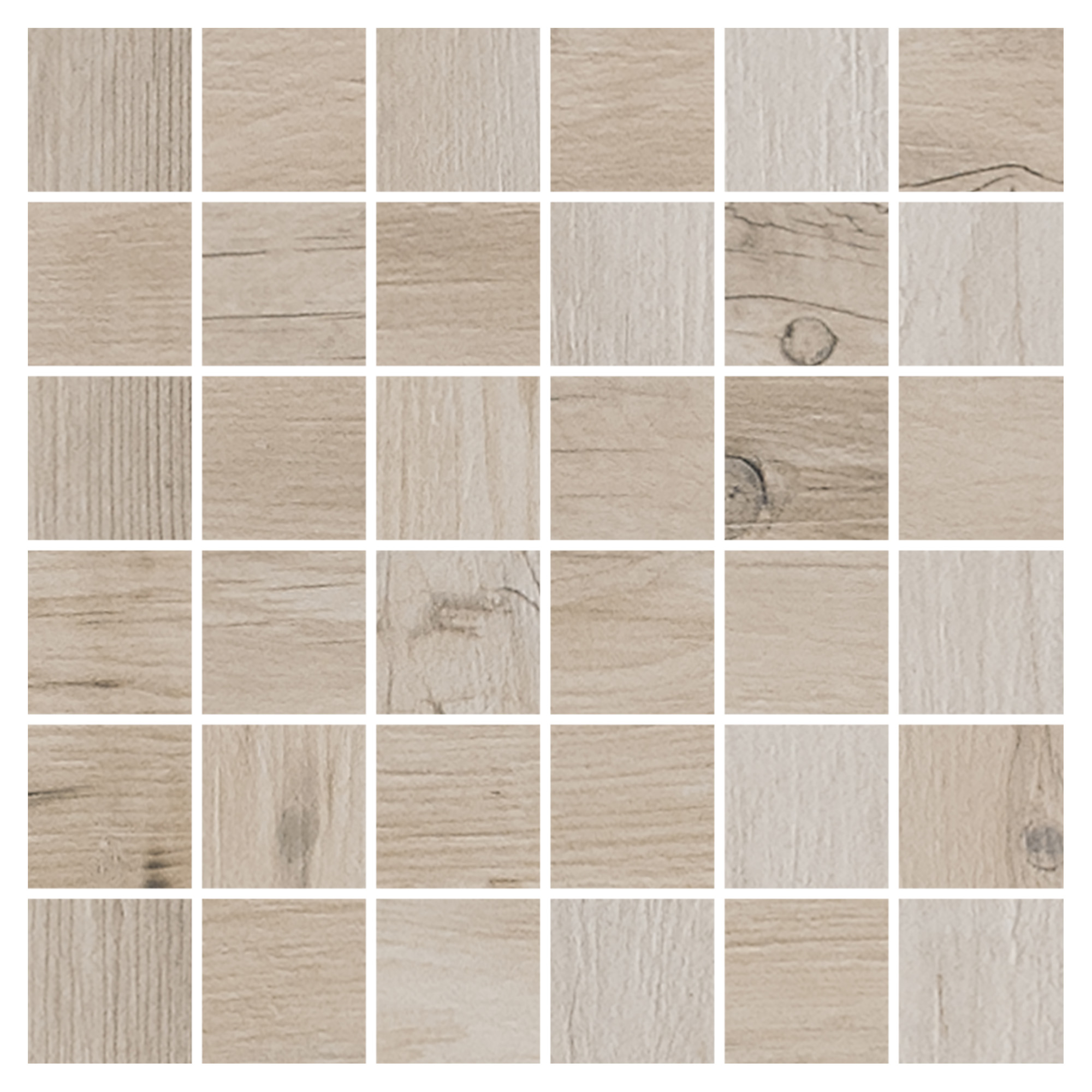 Træklinker Mosaik Redwood Beige Mat 30x30 (5x5) cm