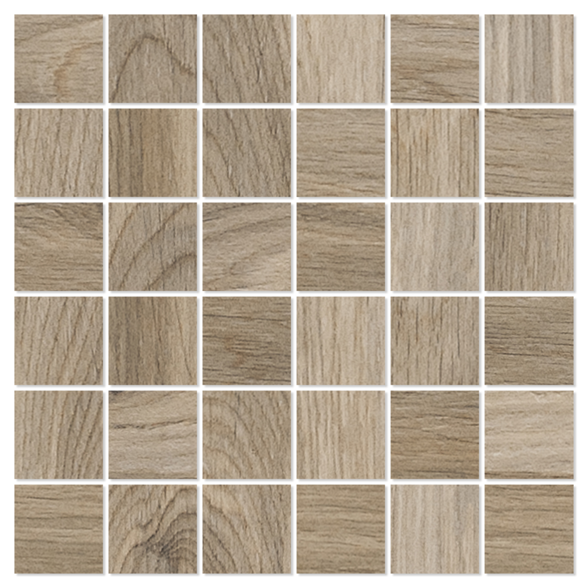 Træklinker Mosaik Pinewood Beige Mat 30x30 (5x5) cm